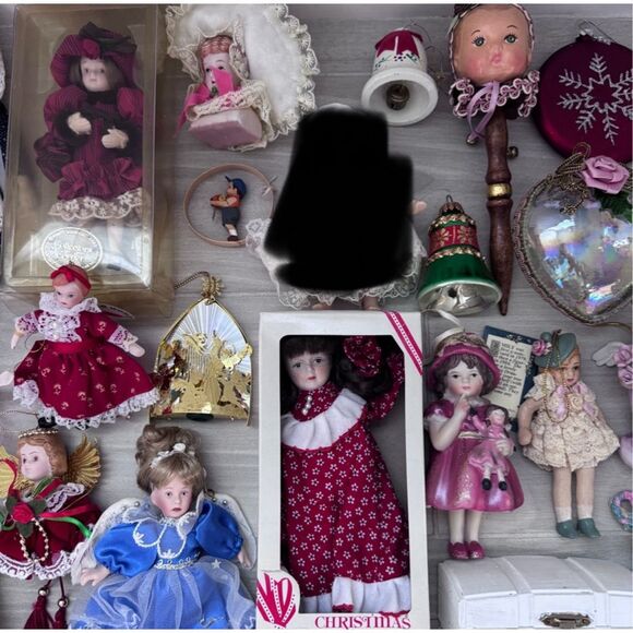 Collection of Victorian Doll Vintage Ornaments - Picture 5 of 9